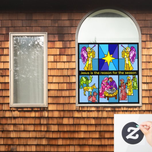 Weihnachtsgeschichte   fensteraufkleber (Fenster Zuhause)