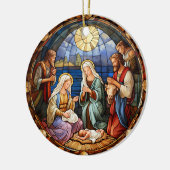 Weihnachtsgeschichte  keramik ornament (Links)
