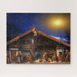 Weihnachtsgeschichte Leuchtender Stern Foto-Puzzle Puzzle