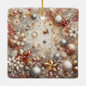 Weihnachtsgeschichte | Minimales Foto Keramikornament (Rückseite)