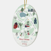 Weihnachtsgeschichte mit Illustrationen Foto Keramik Ornament (Links)