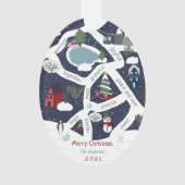 Weihnachtsgeschichte mit Illustrationen Foto Ornament (Vorderseite)