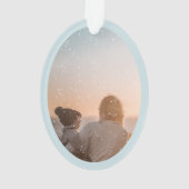Weihnachtsgeschichte mit Illustrationen Foto Ornament (Rückseite)