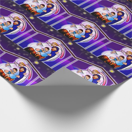 Weihnachtsgeschichte mit Jesuskind Geschenkpapier (Ecke)