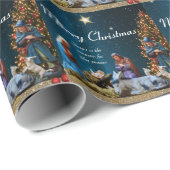 Weihnachtsgeschichte mit Zitat Geschenkpapier (Rolleneckpunkt)
