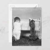 Weihnachtsgeschichte um 1924 feiertagspostkarte (Vorne/Hinten)