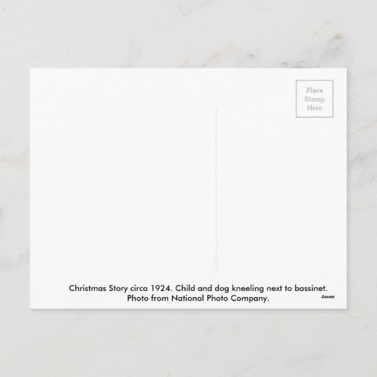 Weihnachtsgeschichte um 1924 feiertagspostkarte (Rückseite)