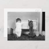 Weihnachtsgeschichte um 1924 feiertagspostkarte (Vorne/Hinten)