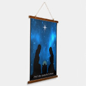 Weihnachtsgeschichte Wandteppich Mit Holzrahmen (Gewinkelt)