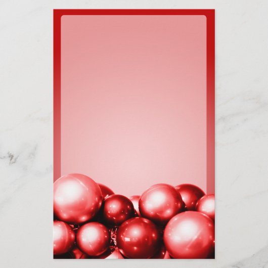 Weihnachtsgeschichten Rote Ornamente Briefpapier (Vorderseite)