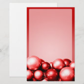 Weihnachtsgeschichten Rote Ornamente Briefpapier (Vorne/Hinten)