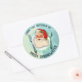 Weihnachtsgeschirr aus der Küche des Weihnachtslab Runder Aufkleber (Umschlag)