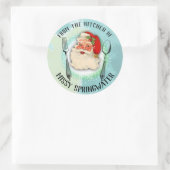 Weihnachtsgeschirr aus der Küche des Weihnachtslab Runder Aufkleber (Tasche)