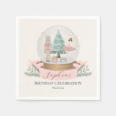 Weihnachtsgeschirr aus Rosa Nussknacker Serviette (Vorderseite)