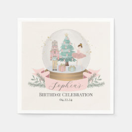 Weihnachtsgeschirr aus Rosa Nussknacker Serviette