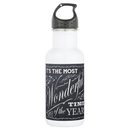 Weihnachtsgeschirr Edelstahlflasche (Vorderseite)