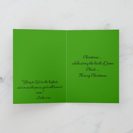 Weihnachtsgeschirr Feiertagskarte (Innenseite)