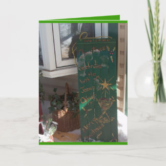 Weihnachtsgeschirr Feiertagskarte