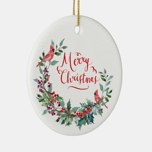 Weihnachtsgeschirr, Heiliger Kardinal Keramik Ornament (Rechts)