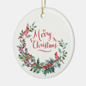 Weihnachtsgeschirr, Heiliger Kardinal Keramik Ornament (Links)