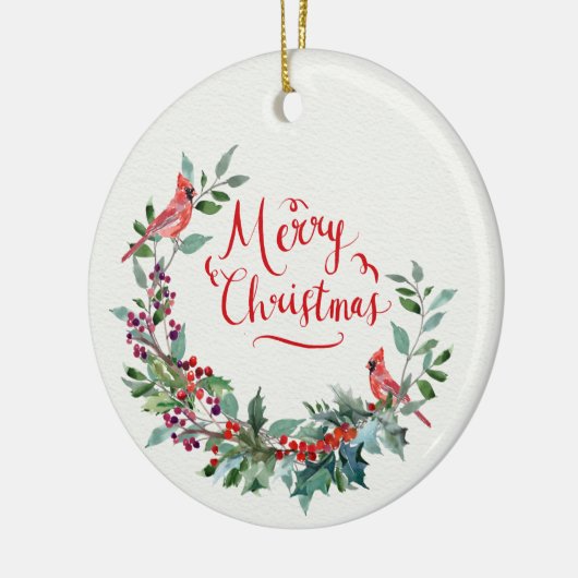 Weihnachtsgeschirr, Heiliger Kardinal Keramik Ornament (Links)