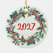 Weihnachtsgeschirr, Heiliger Kardinal Keramik Ornament (Hinten)