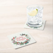 Weihnachtsgeschirr, Heiliger Kardinal Rechteckiger Pappuntersetzer (Vor Ort)