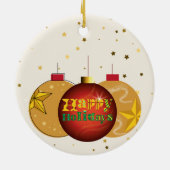 Weihnachtsgeschirr Keramik Ornament (Hinten)