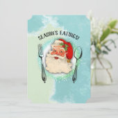 Weihnachtsgeschirr Koch Catering Weihnachtskarte Feiertagskarte (Stehend Vorderseite)