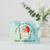 Weihnachtsgeschirr Kochkunst Kochkarte Postkarte (Stehend Vorderseite)