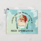 Weihnachtsgeschirr Kochkunst Kochkarte Postkarte (Vorne/Hinten)