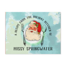 Weihnachtsgeschirr Kochkunst Kochkarte