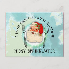 Weihnachtsgeschirr Kochkunst Kochkarte Postkarte