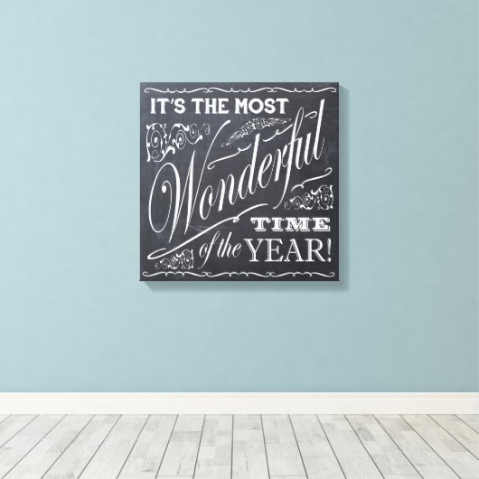 Weihnachtsgeschirr Leinwanddruck (Insitu (Holzboden))