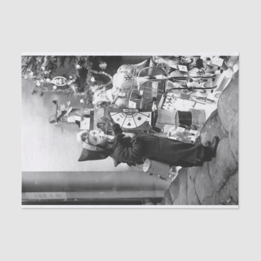 Weihnachtsgeschirr Papier MÄDCHEN SHOP TOYS 1939 (Vorderseite)