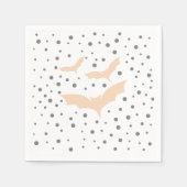 Weihnachtsgeschirr - Schwarz und Orange Bat Serviette (Vorderseite)