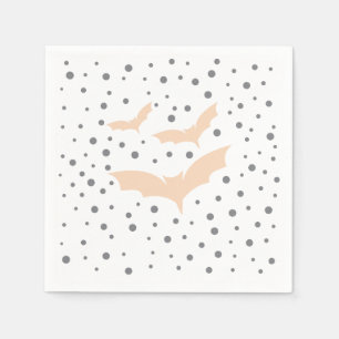 Weihnachtsgeschirr - Schwarz und Orange Bat Serviette