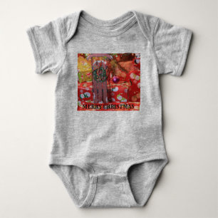 Weihnachtsgeschirrschrank Baby Body-Anzug Strampler
