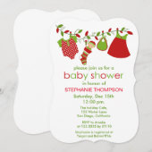 Weihnachtsgeschirrspüler Girl Babydusche Einladung (Vorne/Hinten)