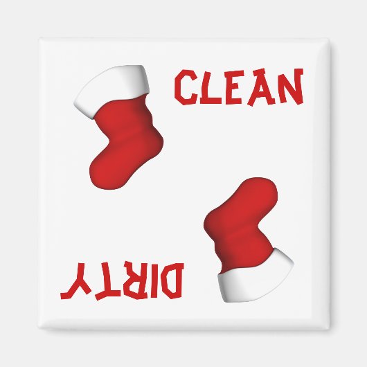 Weihnachtsgeschirrspülmaschine Strumpf Magnet (Vorne)