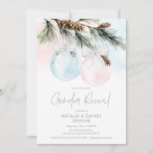 Weihnachtsgeschlecht enthüllt Kinderdusche Einladu Einladung (Vorderseite)