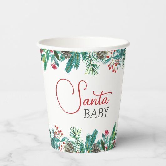 Weihnachtsgeschlecht neutral pappbecher (Rückseite)