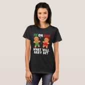 Weihnachtsgeschlecht offenbart Gingerbread T-Shirt (Vorne ganz)