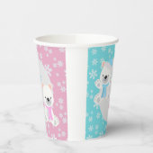 Weihnachtsgeschlecht offenbart Polar Bär Pappbecher (Links)