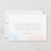 Weihnachtsgeschlecht zeigt Baby-Dusche Dankeskarte (Rückseite)