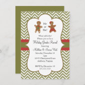 Weihnachtsgeschlecht zeigt Baby-Dusche Einladung (Vorne/Hinten)