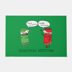 Weihnachtsgeschmack Cartoon Kochen Gewürze Fußmatte