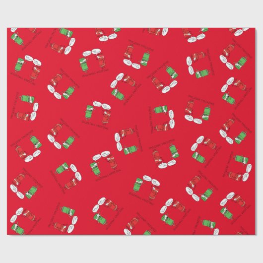 Weihnachtsgeschmack Cartoon Kochen Gewürze Geschenkpapier (Flach)