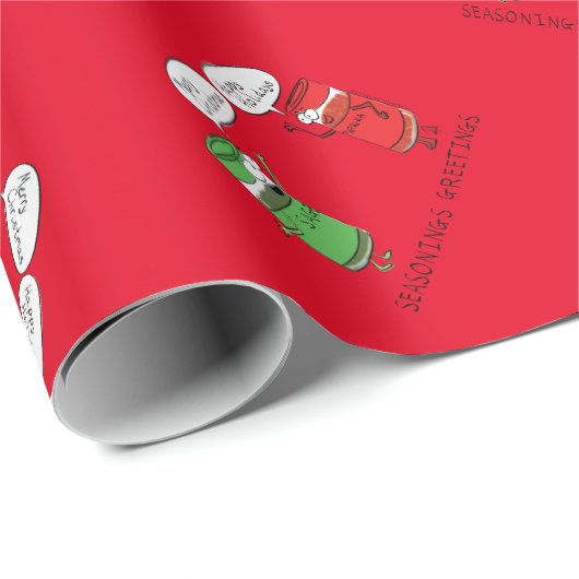 Weihnachtsgeschmack Cartoon Kochen Gewürze Geschenkpapier (Rolleneckpunkt)