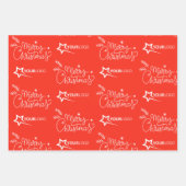 Weihnachtsgeschmack für kundenspezifische Unterneh Geschenkpapier Set (Vorderseite)